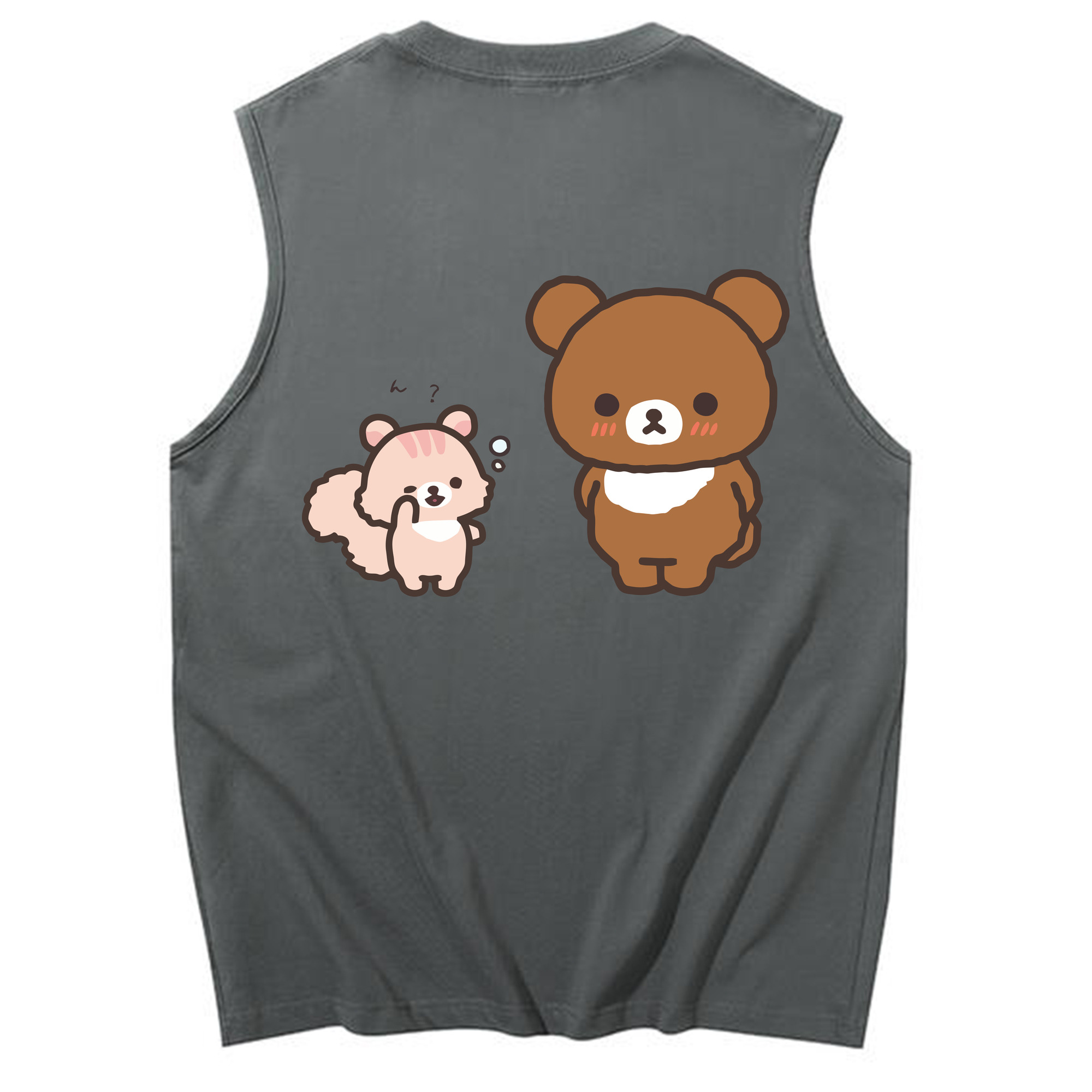 （画像用） リラックマ リラックマ キイロイトリ Rilakkuma Korilakkuma Kiiroitori コットン100％タンクトップ（背面プリント）